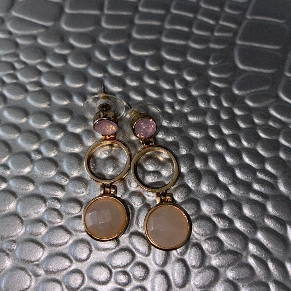 Francesca’s Accent Gold Statement Drop Earrings